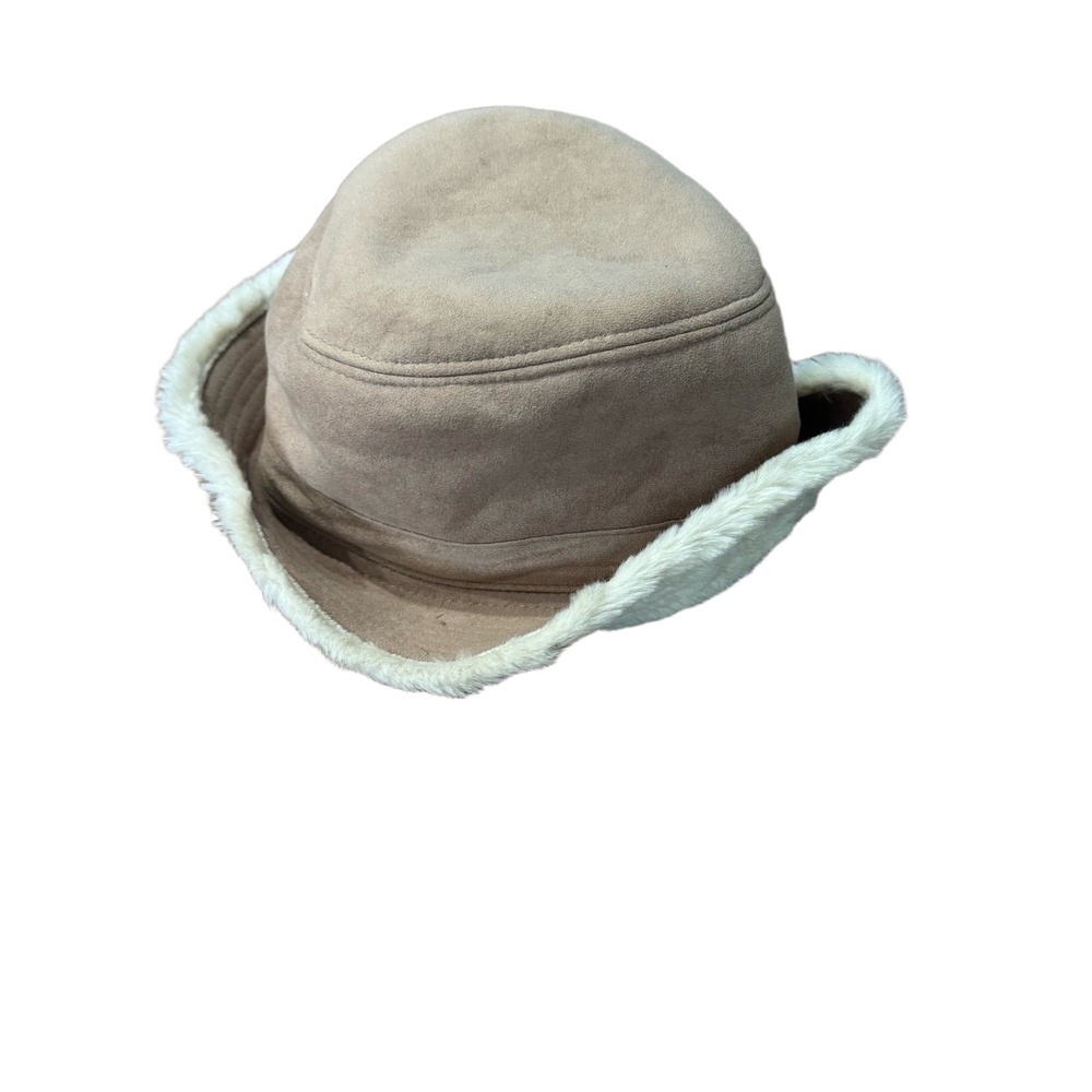 Fownes‎ Faux Suede Shearling Bucket Hat Y2K